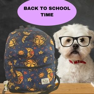 Sun Moon & Stars Back To School Backpack by Basic Packs by Hot Style